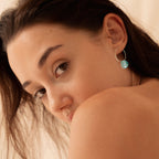 Blue Crystal Hoop Earrings