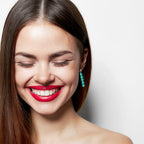 Beaded Earrings With Silver Post Statement Design