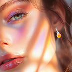 Aesthetic Natural Dyed Agate Dangle Earrings