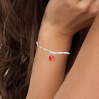 Adorned Natural Dyed Agate Stone Adjustable Bracelet