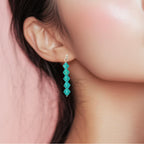 Beaded Earrings With Silver Post Statement Design