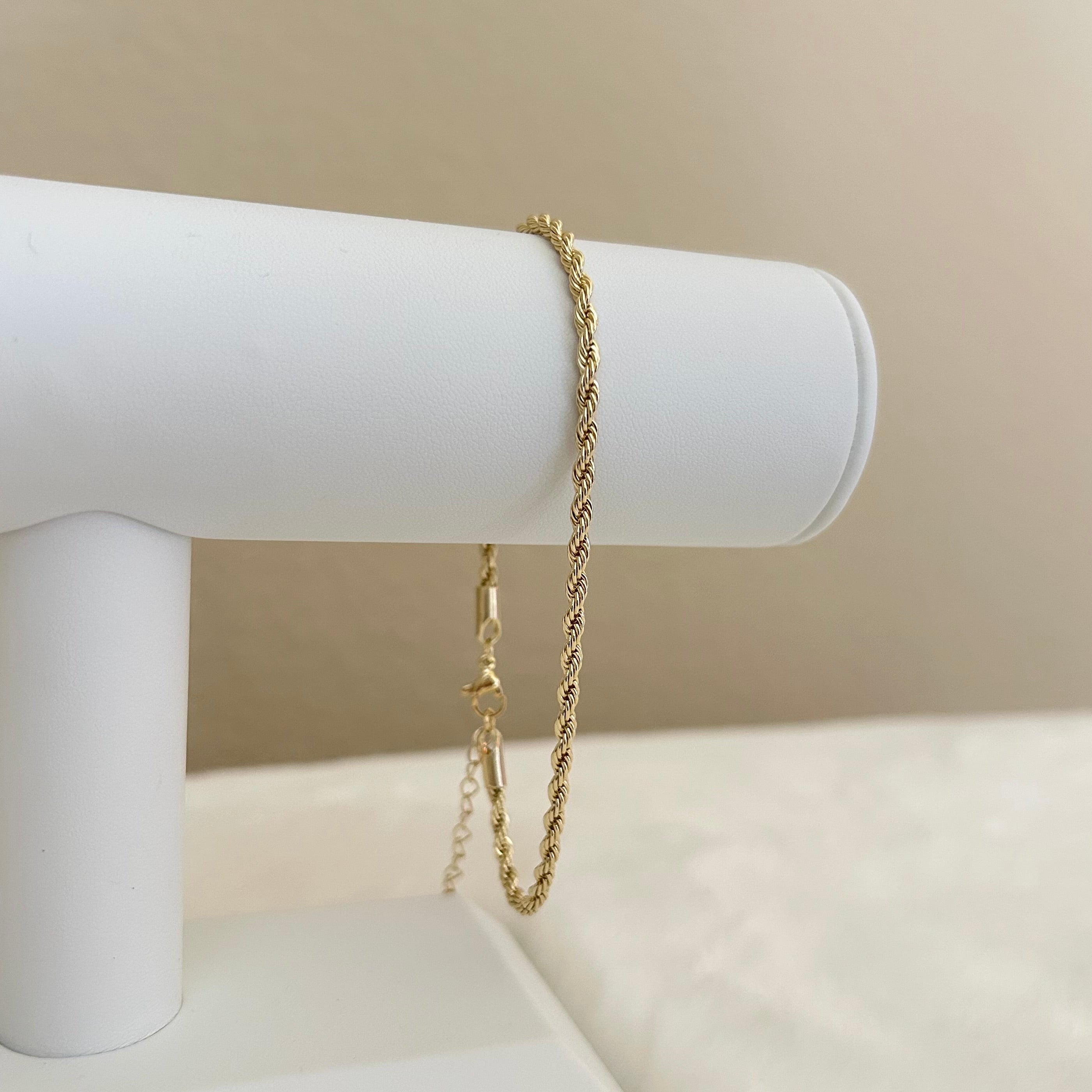 Twist Gold Chain Ankle Bracelet