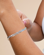 Silver Plated Adjustable Bracelet with Natural Amazonite Gemstone Extender