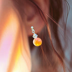 Aesthetic Natural Dyed Agate Dangle Earrings