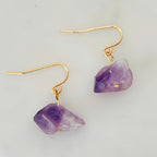 Natural Amethyst 14K Gold Filled Dangle Earrings