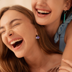 Gold Filled Beaded Dangle Earrings With Natural Quartz Stone