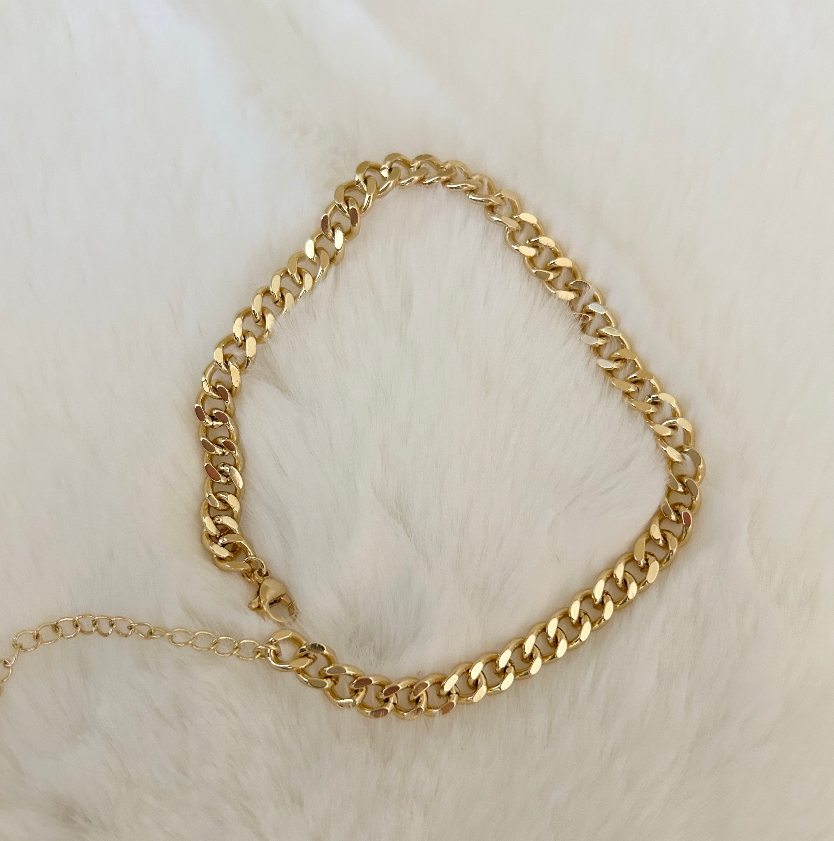 Adjustable Gold Chain Ankle Bracelet