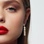 Elegant Handmade Crystal Drop Earrings With Beaded Dangles