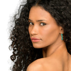 Beaded Earrings With Silver Post Statement Design