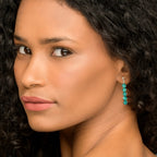Beaded Earrings With Silver Post Statement Design