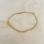 Twist Gold Chain Ankle Bracelet