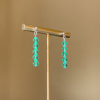 Beaded Earrings With Silver Post Statement Design