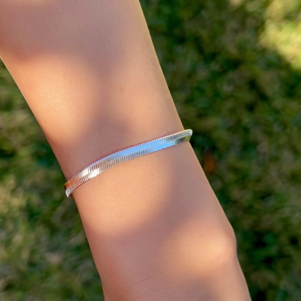 Adjustable Silver Bracelet With Extender