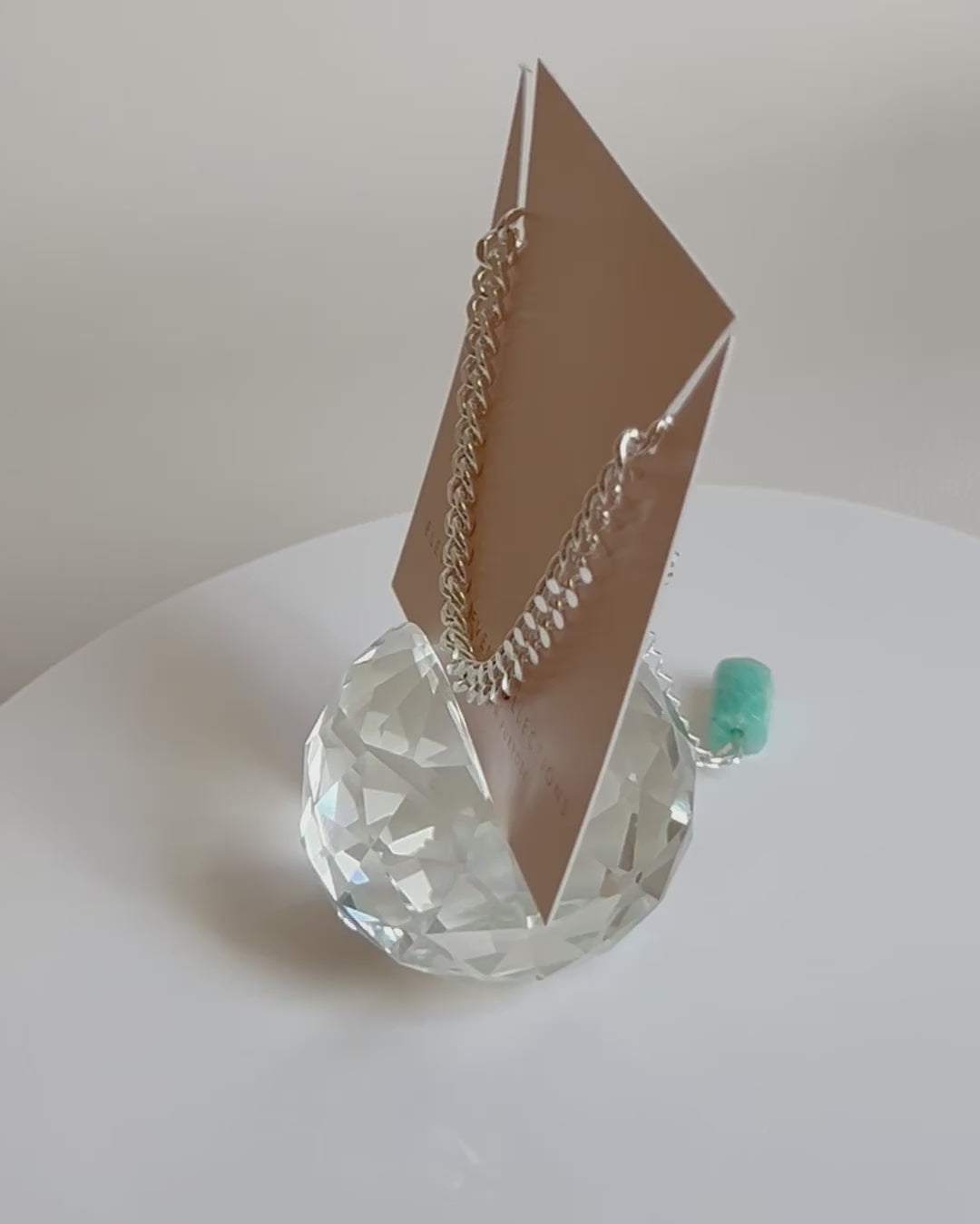 Silver Plated Adjustable Bracelet with Natural Amazonite Gemstone Extender