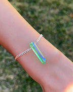 Titanium Coated Natural Quartz Adjustable Bracelet